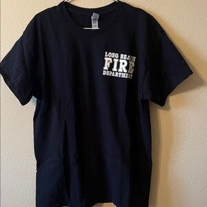 Long Beach Fire Department Navy Graphic Tee